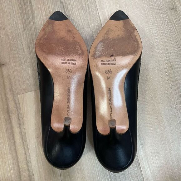 Adrienne Vittadini Ganby White Leather Point Women Stiletto High Heels 8.5M - Picture 7 of 9